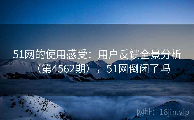 51网的使用感受：用户反馈全景分析（第4562期），51网倒闭了吗