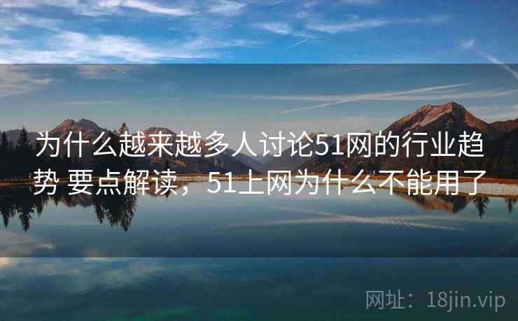 为什么越来越多人讨论51网的行业趋势 要点解读，51上网为什么不能用了