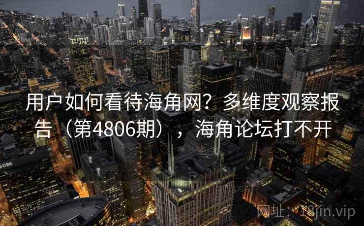 用户如何看待海角网？多维度观察报告（第4806期），海角论坛打不开