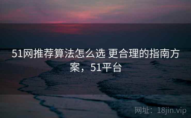 51网推荐算法怎么选 更合理的指南方案，51平台