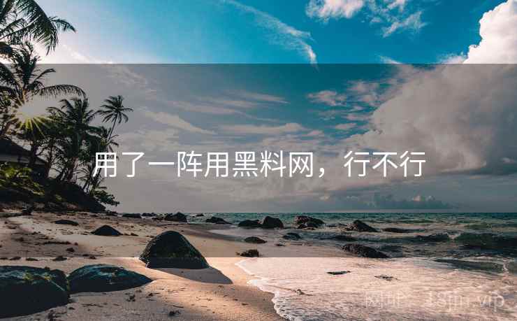 用了一阵用黑料网，行不行