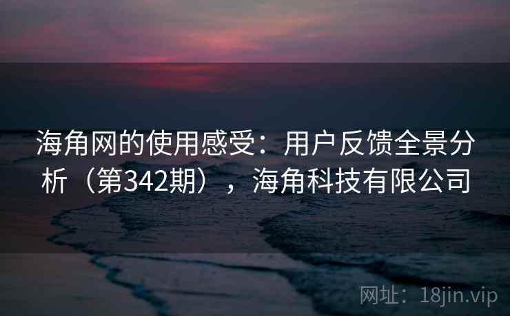 海角网的使用感受：用户反馈全景分析（第342期），海角科技有限公司